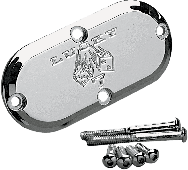 JOKER MACHINE DS375261 Inspection Cover - Lucky 7 - Chrome/Machined