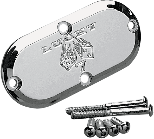 JOKER MACHINE DS375261 Inspection Cover - Lucky 7 - Chrome/Machined