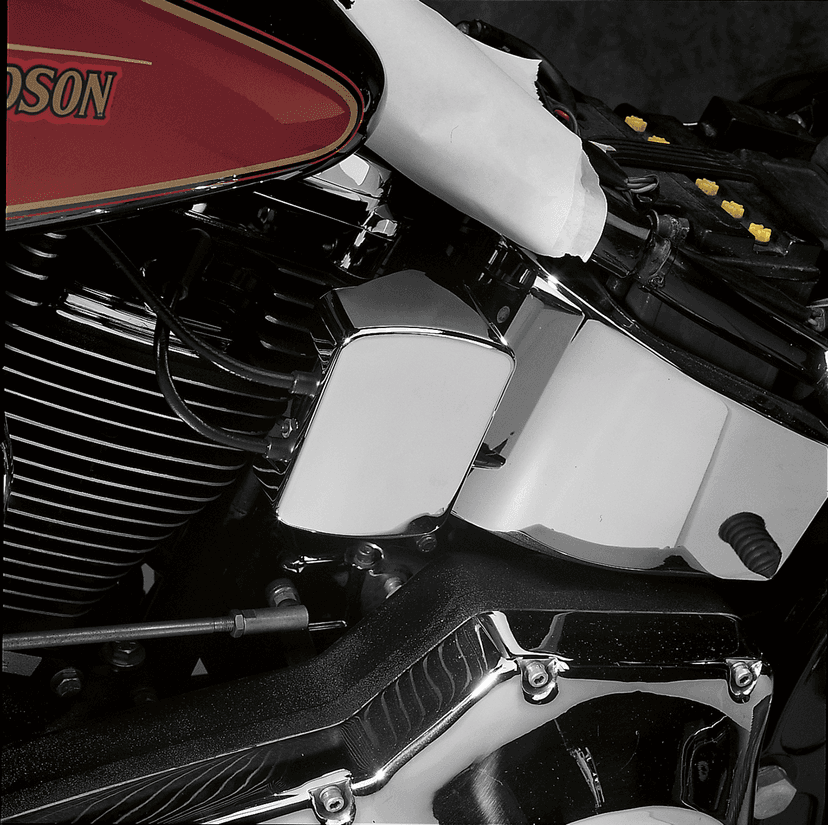 DRAG SPECIALTIES DS-376601 Smooth Coil Cover - Chrome — image 2 of 2
