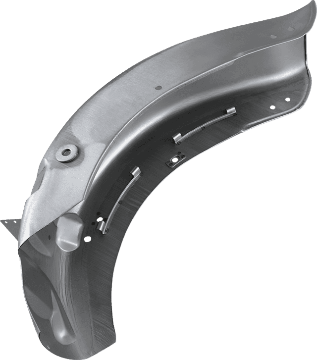 DRAG SPECIALTIES DS-380056 Rear Fender - Raw -HD Wide Glide — image 2 of 2