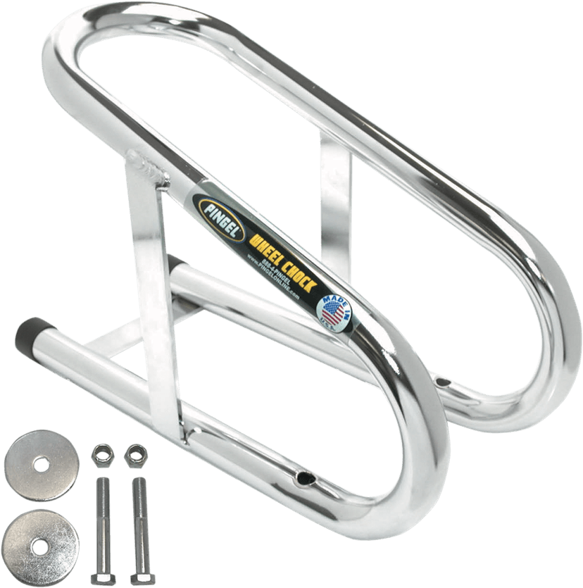 PINGEL DS-380173 Wheel Chock - Permanent - Chrome - 3-1/2"