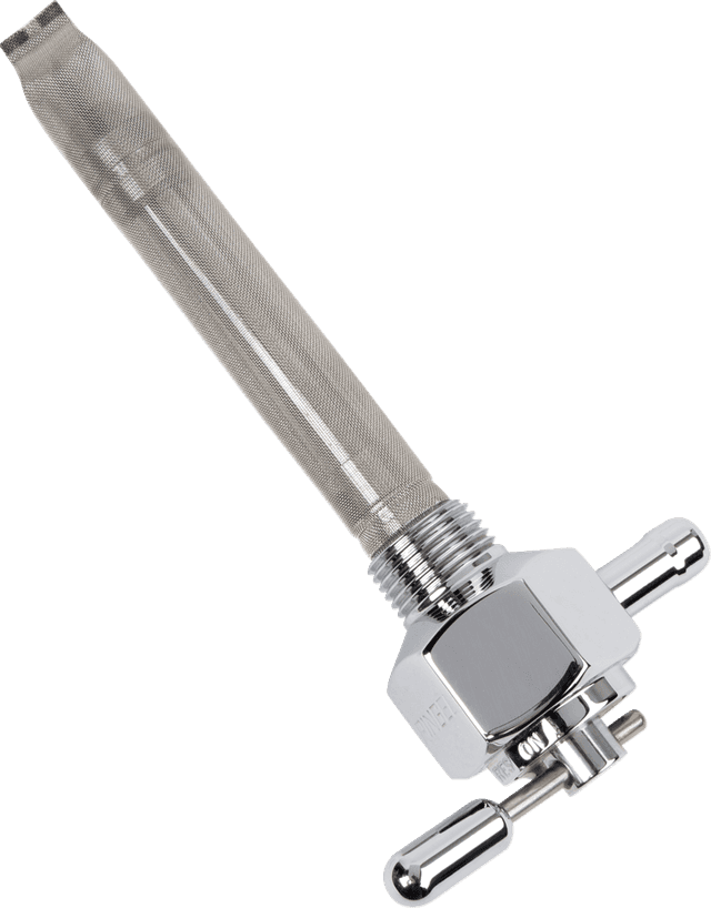 PINGEL DS-390211 Hex Fuel Valve - Chrome - 3/8" NPT — image 1 of 2