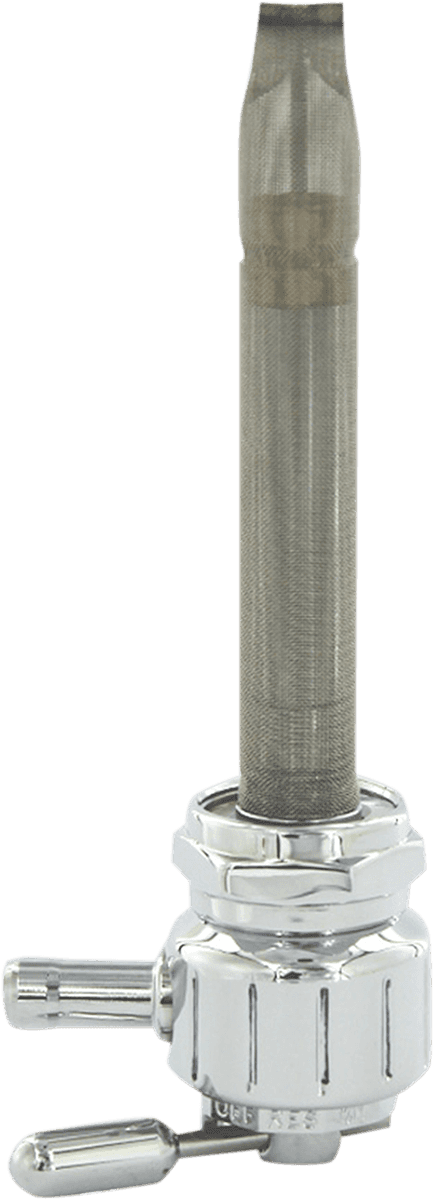 PINGEL DS-390241 Round Fuel Valve - Grooved Chrome - 22 mm