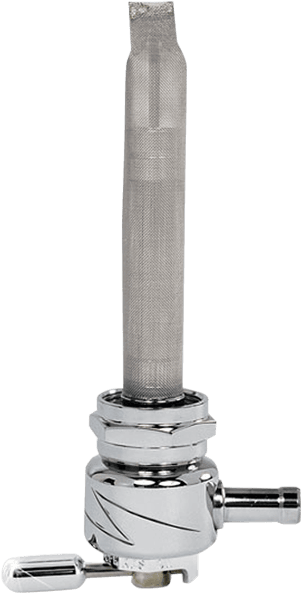 PINGEL DS-390252 Round Fuel Valve - Lightning Chrome - 22 mm