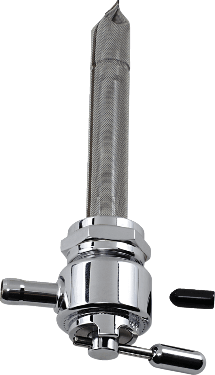 PINGEL DS-390260 Round Fuel Valve - Chrome - 22 mm