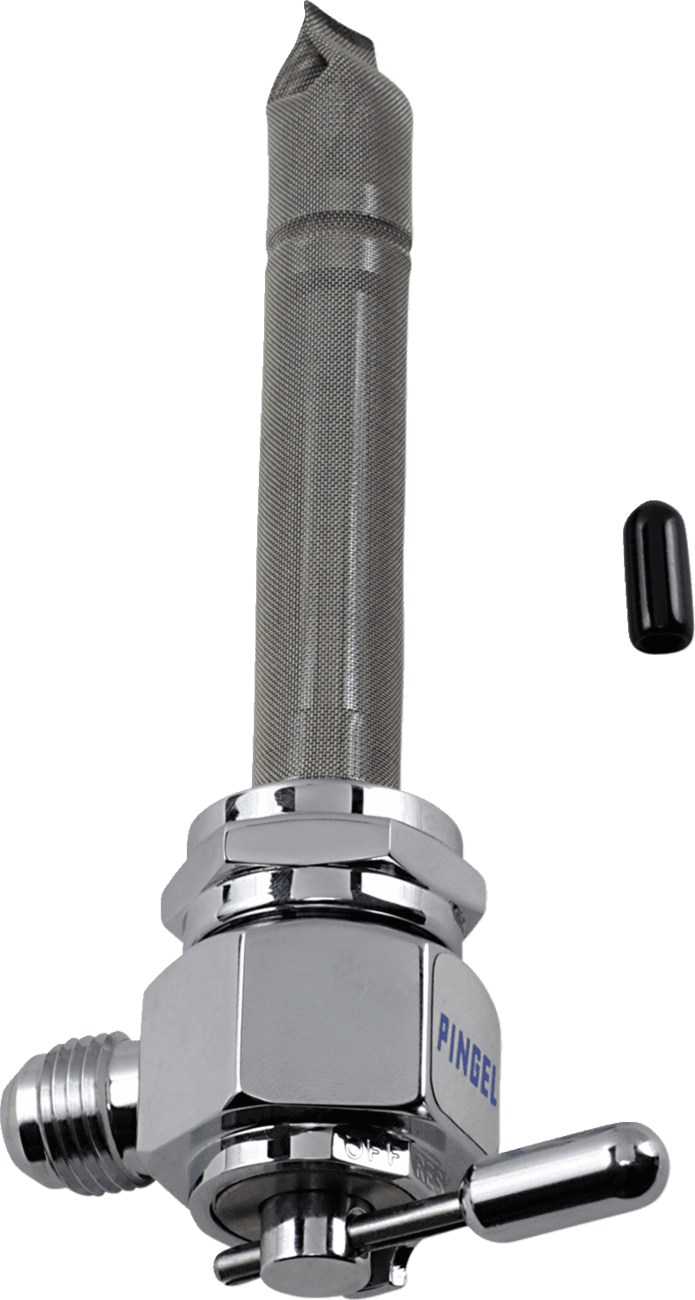 PINGEL DS390285 Power-Flo™ -6AN Fuel Valve - Chrome-Plated - 22 mm