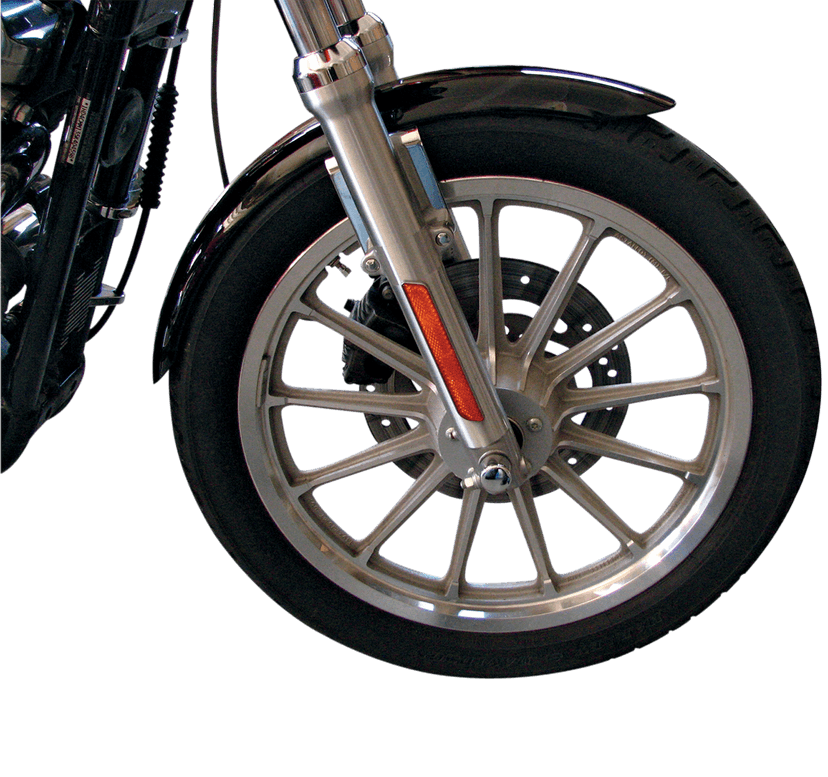 DRAG SPECIALTIES DS-393482 XLX-Style Front Fender with Chrome Side Braces - Natural - HD — image 2 of 2