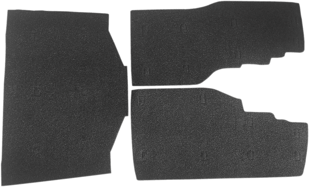 DRAG SPECIALTIES DS-710115 Saddlebag/Tourbox Floormats - Black - Gold Wing '88-'00