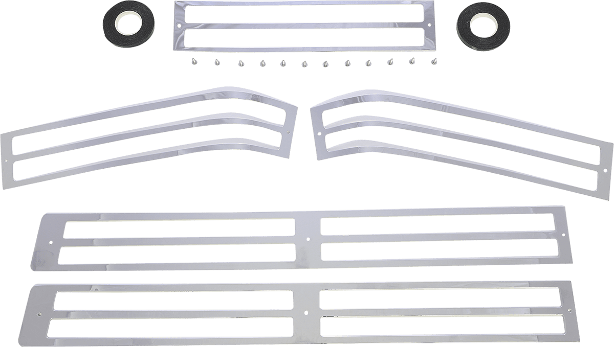 PARTS UNLIMITED DS-719706 Saddlebag Lens Grille Set - Chrome - Honda - GL
