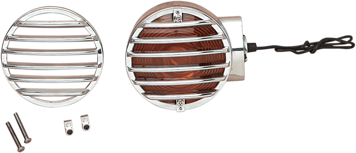 DRAG SPECIALTIES DS-719947 Turn Signal Lens Grille - Chrome