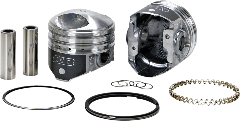 KB PERFORMANCE DS-751201 Piston Kit - 3.437 Standard - 9.0:1 CR - 74" Big Twin — image 1 of 2