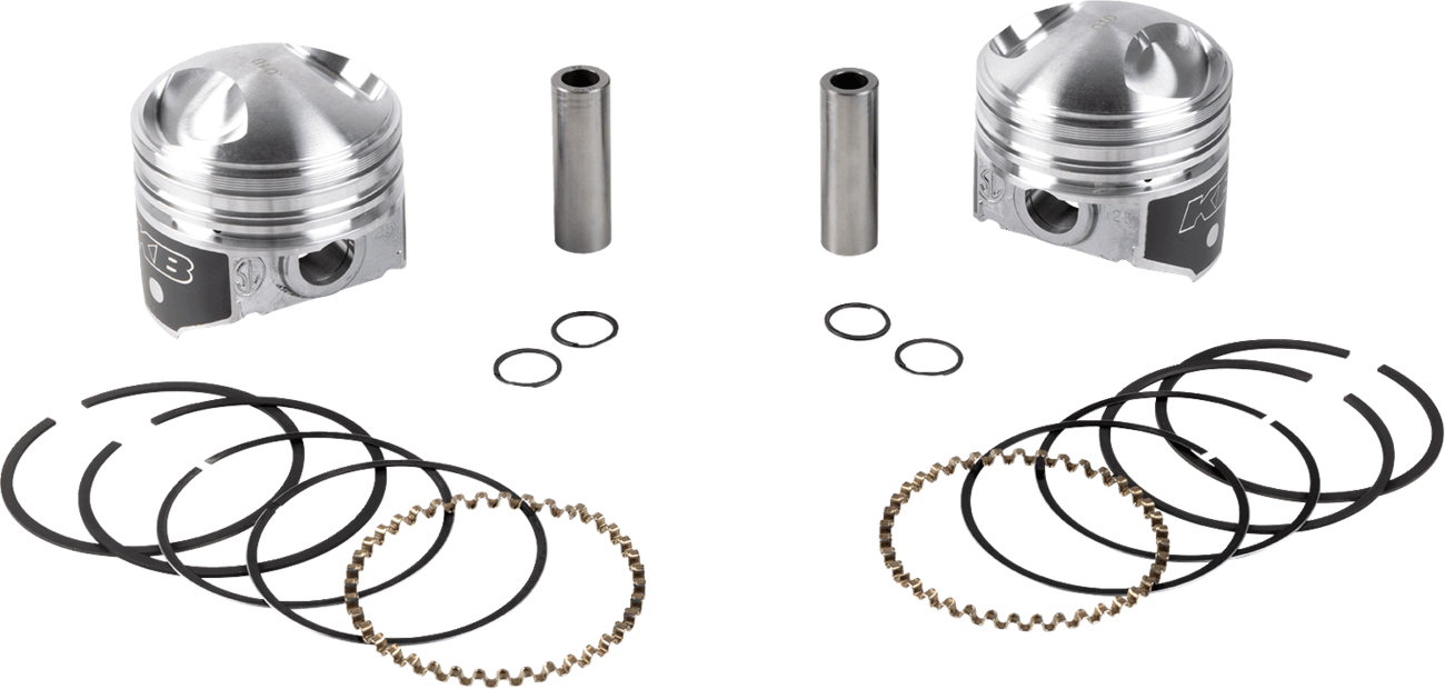 KB PERFORMANCE DS-751203 Piston Kit - 3.437 +0.010" - 9.0:1 CR - 74" Big Twin