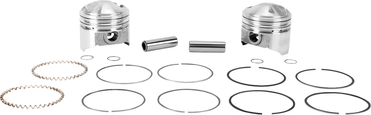 KB PERFORMANCE DS-751204 Piston Kit - 3.437" +0.020" - 9.0:1 CR - 74" Big Twin