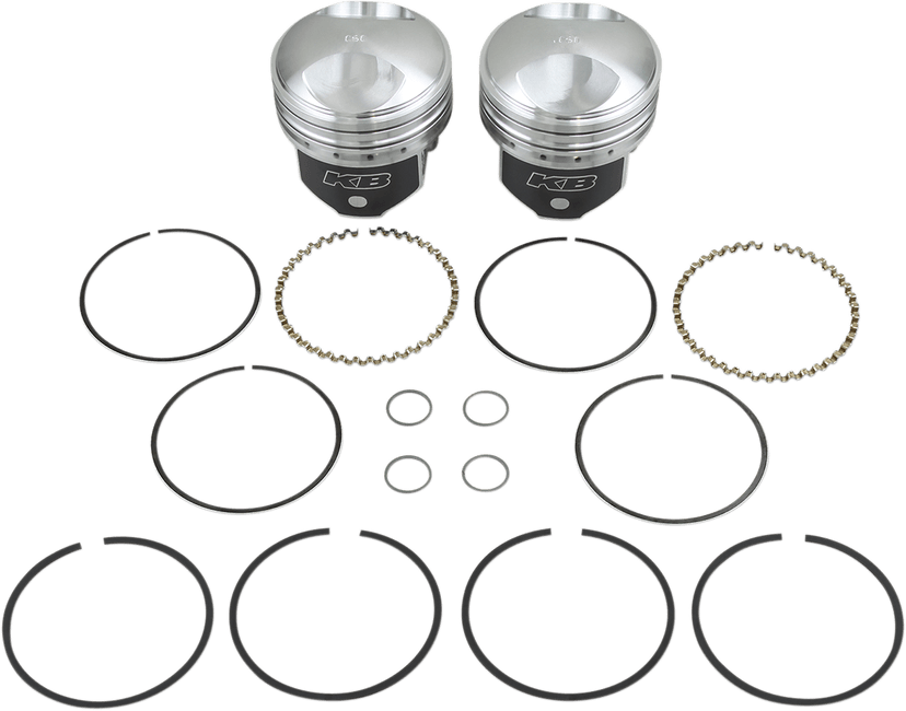 KB PERFORMANCE DS-751208 Piston Kit - 3.437" +0.060" - 9.0:1 CR - 74" Big Twin