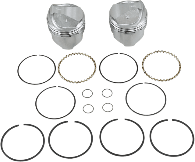 KB PERFORMANCE DS-751219 Piston Kit - 3.188" +0.020" - 8.2:1 CR - 1000 XL