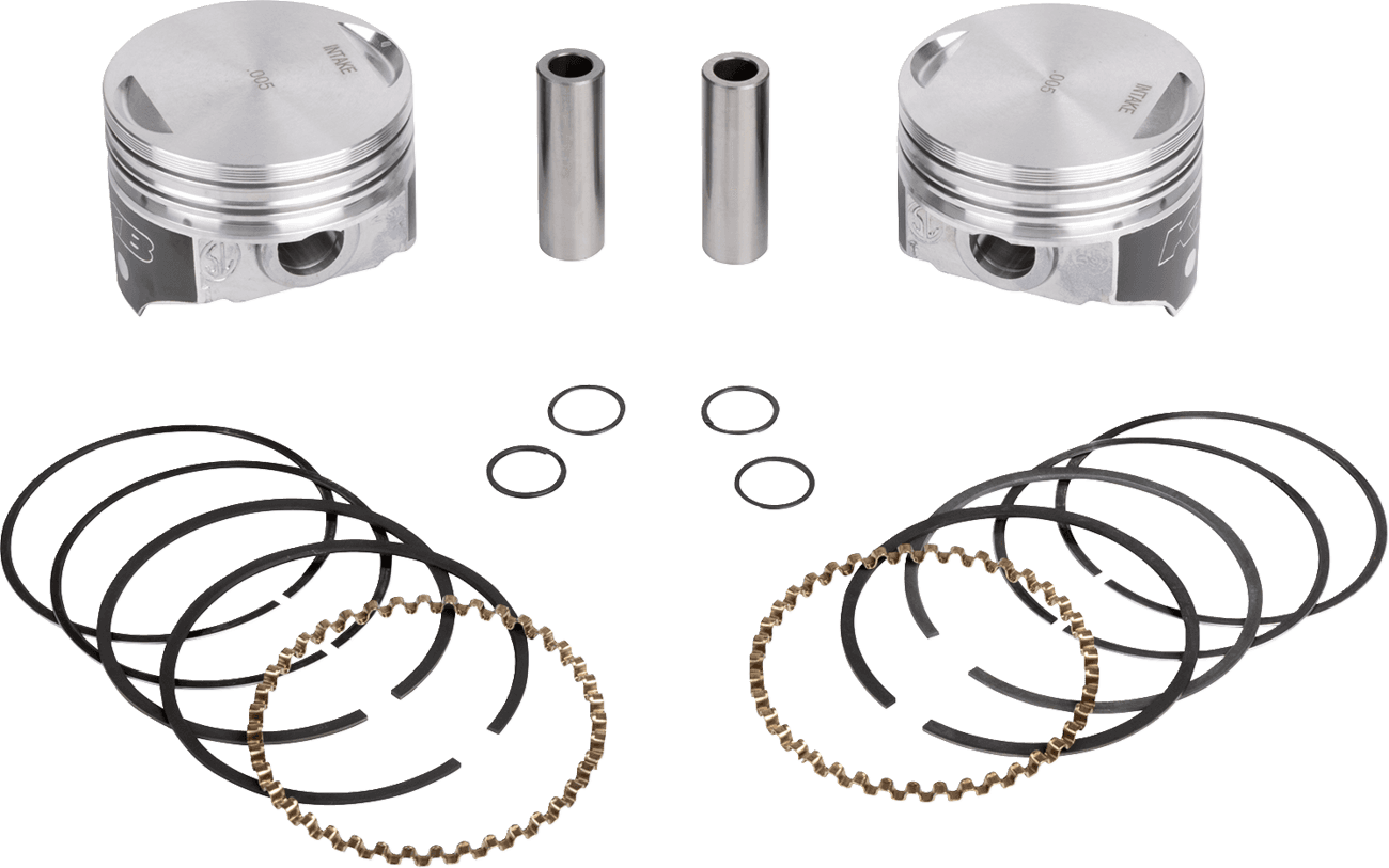 KB PERFORMANCE DS-751242 Piston Kit - 3.498" +0.005" - 8.6:1 CR - 80" Evolution Big Twin