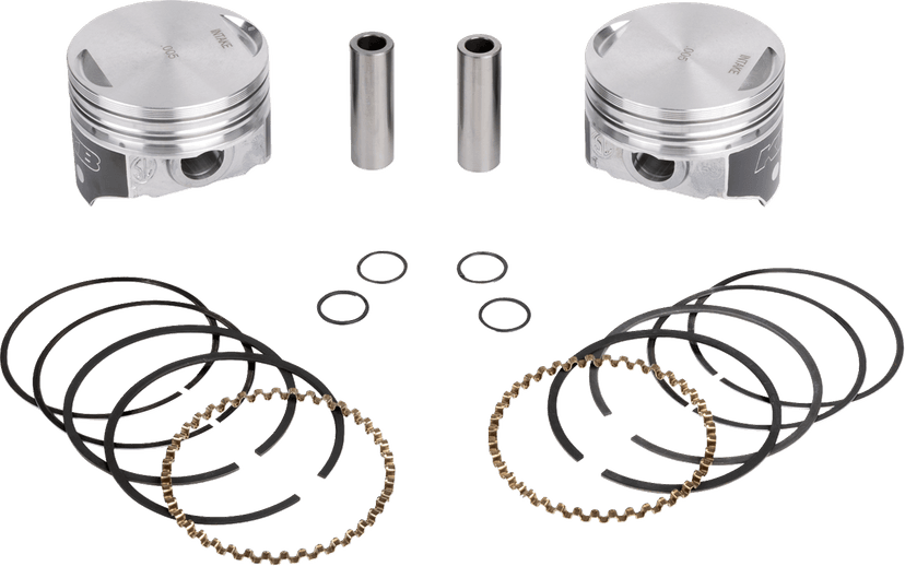 KB PERFORMANCE DS-751242 Piston Kit - 3.498" +0.005" - 8.6:1 CR - 80" Evolution Big Twin