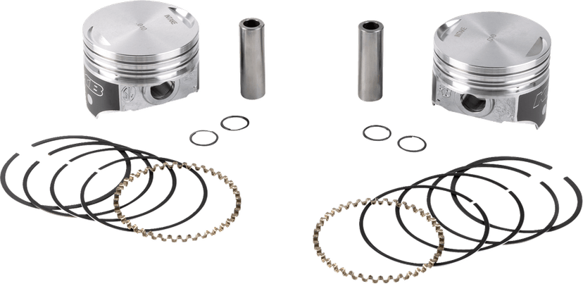 KB PERFORMANCE DS-751244 Piston Kit - 3.498" +0.020" - 8.6:1 CR - 80" Evolution Big Twin