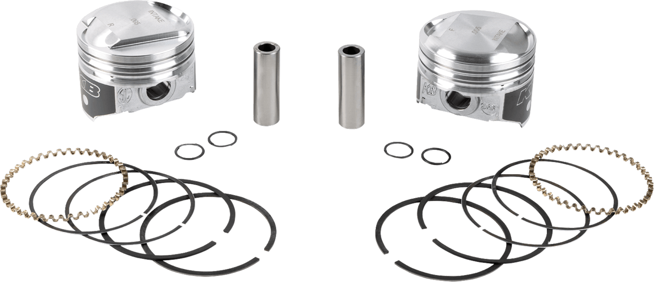KB PERFORMANCE DS-751248 Piston Kit - 3.498" +0.005" - 10.5:1 CR - 80" Evolution Big Twin