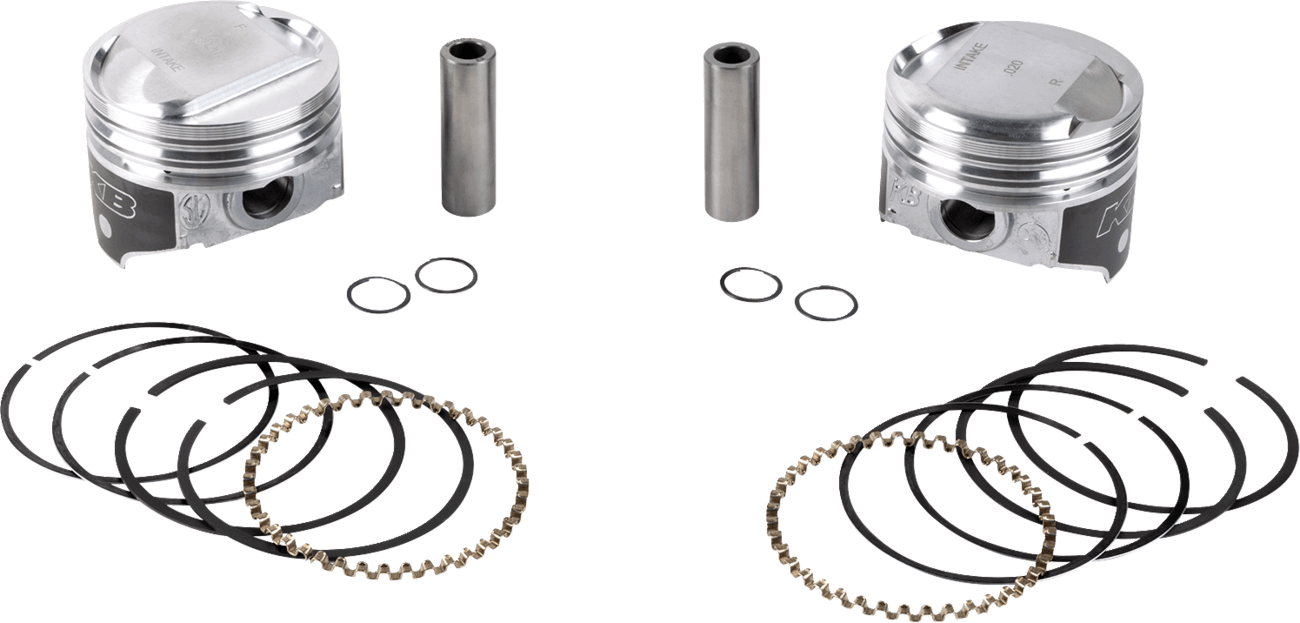 KB PERFORMANCE DS-751250 Piston Kit - 3.498" +0.020" - 10.5:1 CR - 80" Evolution Big Twin