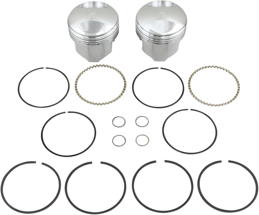 KB PERFORMANCE DS-751258 Piston Kit - 3.498" Standard - 8.3:1 CR - 4.250" Stroke - 80" Big Twin — image 2 of 3