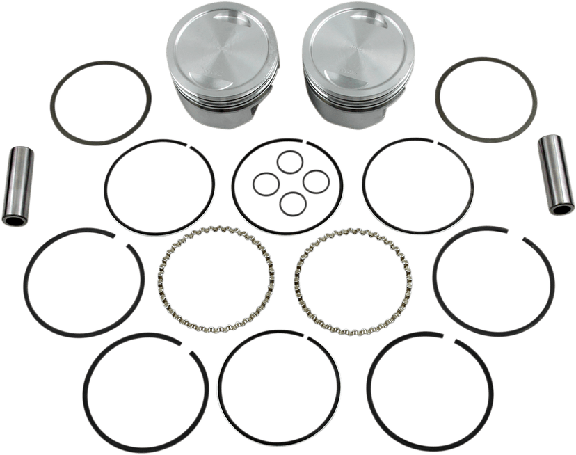 KB PERFORMANCE DS-751264 Piston Kit - 3.498" +0.005" - 10.0:1 CR - XL883 to 1200 Conversion — image 1 of 3