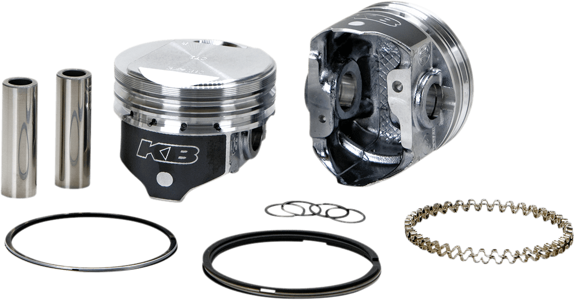 KB PERFORMANCE DS-751265 Piston Kit - 3.498" Standard - 9.6:1 CR - 80" Evolution Big Twin