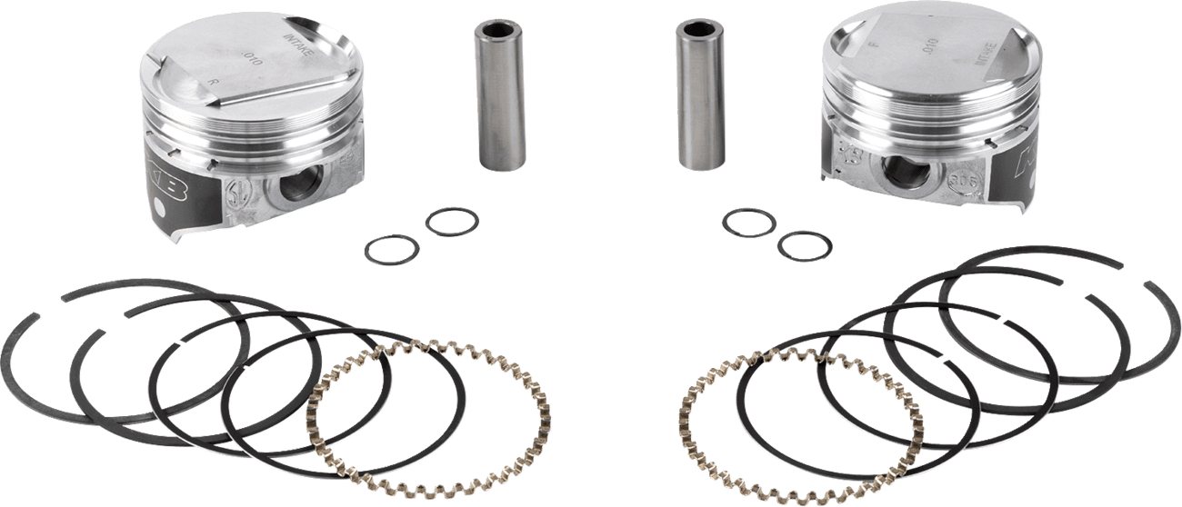 KB PERFORMANCE DS-751266 Piston Kit - 3.498" +0.005" - 9.6:1 CR - 80" Evolution Big Twin