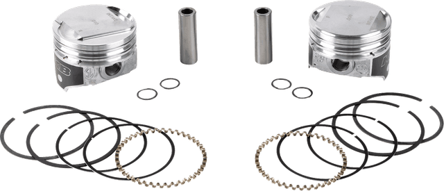 KB PERFORMANCE DS-751266 Piston Kit - 3.498" +0.005" - 9.6:1 CR - 80" Evolution Big Twin