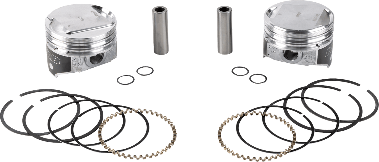 KB PERFORMANCE DS-751267 Piston Kit - 3.498" +0.010" - 9.6:1 CR - 80" Evolution Big Twin
