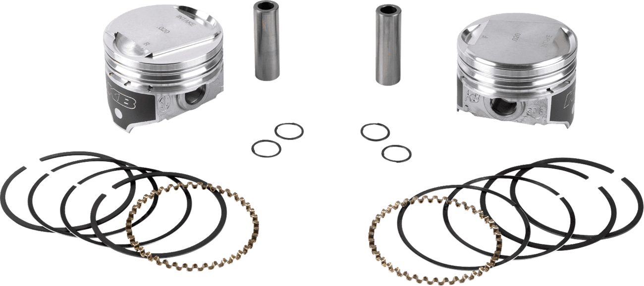 KB PERFORMANCE DS-751268 Piston Kit - 3.498" +0.020" - 9.6:1 CR - 80" Evolution Big Twin
