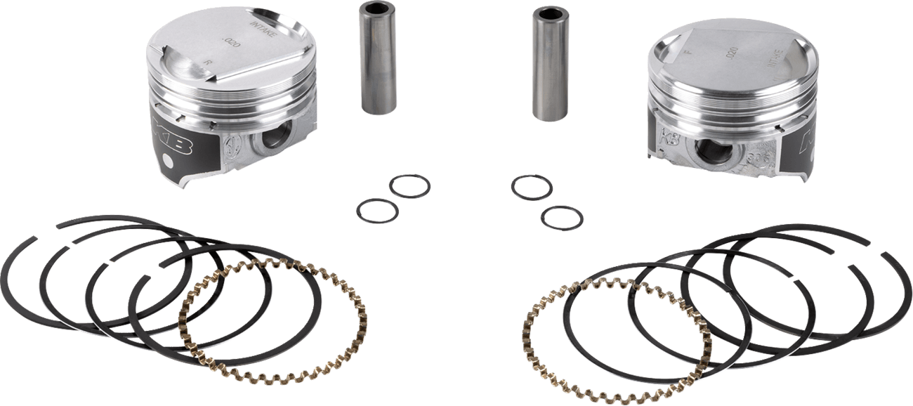 KB PERFORMANCE DS-751268 Piston Kit - 3.498" +0.020" - 9.6:1 CR - 80" Evolution Big Twin