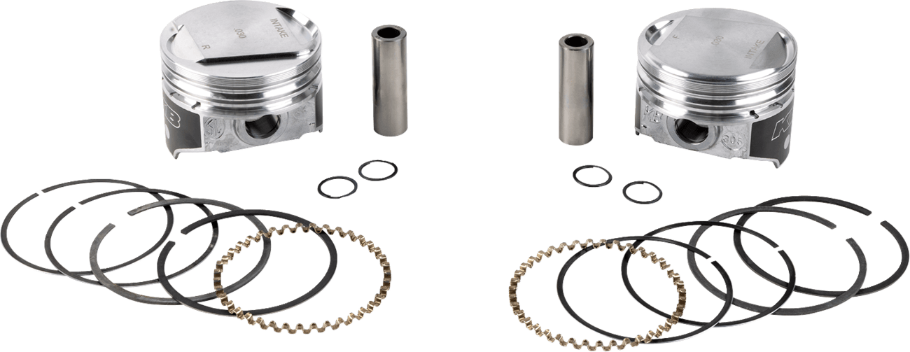 KB PERFORMANCE DS-751269 Piston Kit - 3.498" +0.030" - 9.6:1 CR - 80" Evolution Big Twin