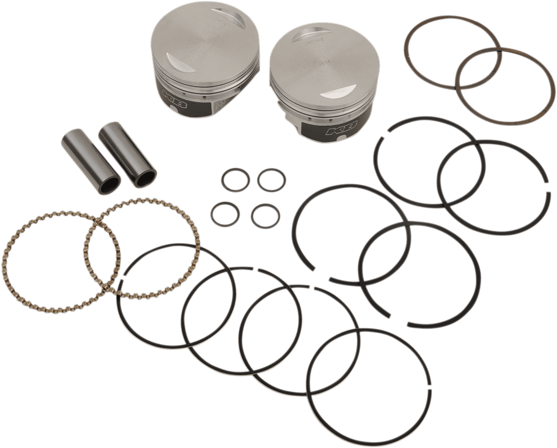 KB PERFORMANCE DS-751281 Piston Kit - 3.875" Standard - 9.3:1 CR - 95" Twin Cam Big Bore