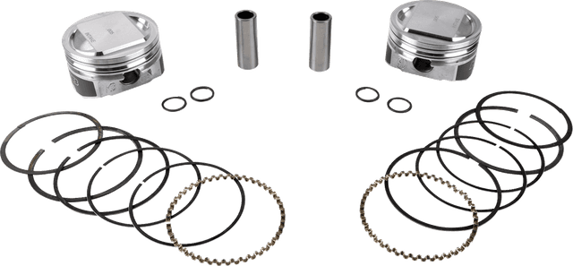 KB PERFORMANCE DS-751287 Piston Kit - 3.875" +0.005" - 10.5:1 CR - 95" Twin Cam Big Bore