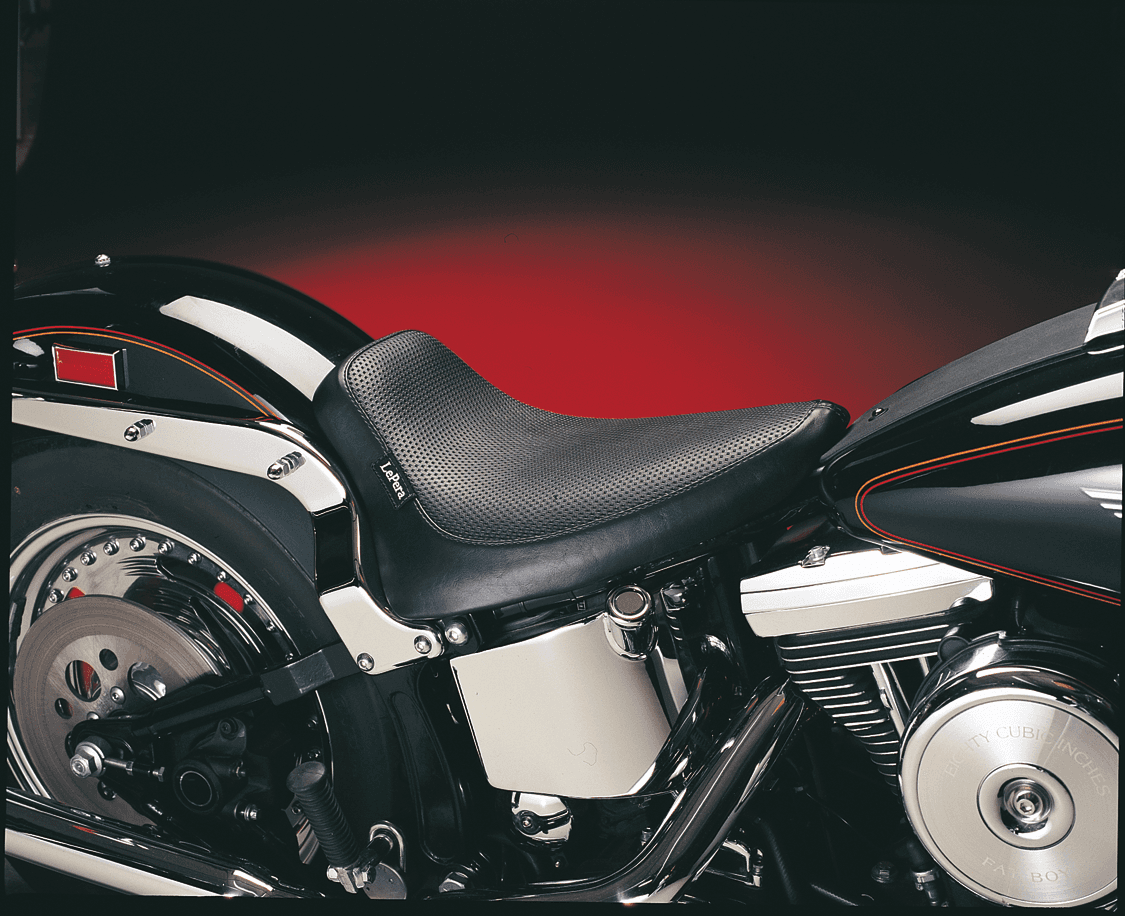 LE PERA DS-905516 Silhouette Solo Seat - Basketweave - Black - Softail '84-'99