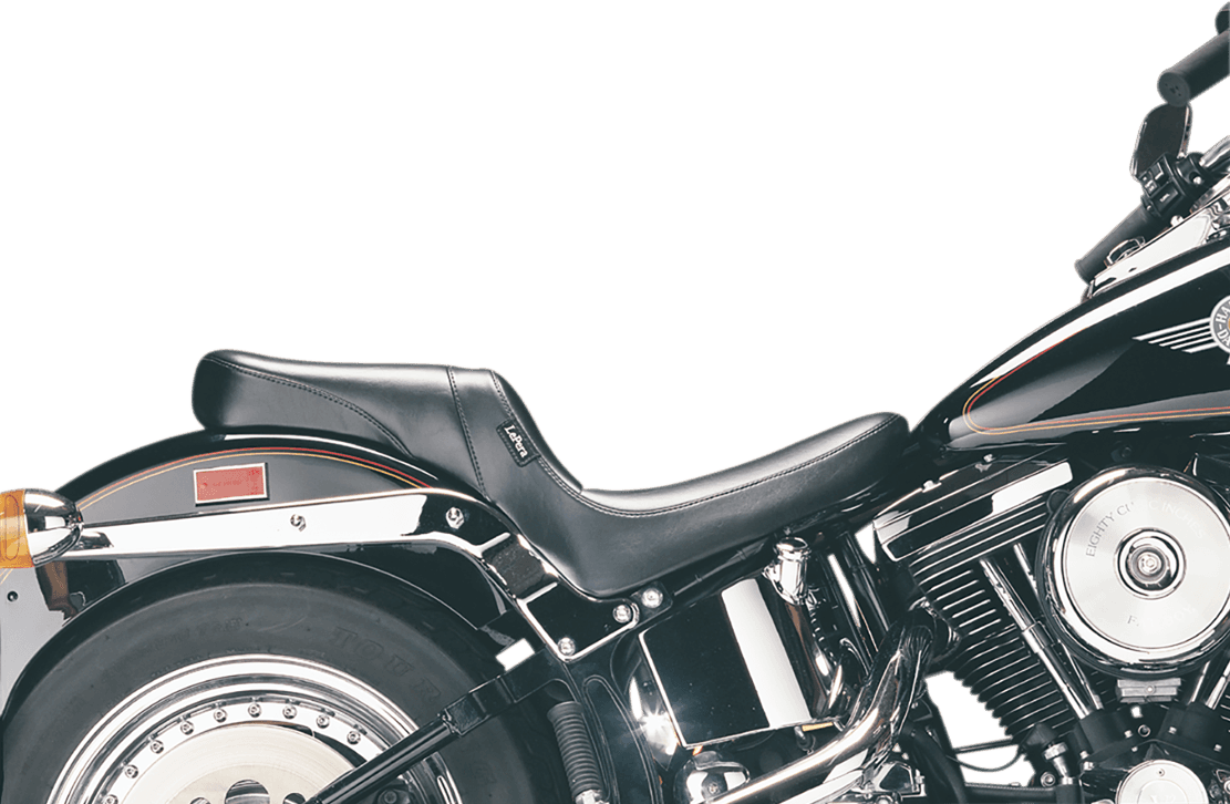 LE PERA DS-905925 Daytona 2-Up Seat - Without Backrest - Smooth - Black - Softail '84-'99