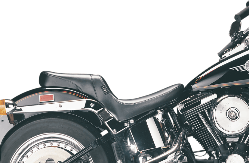 LE PERA DS-905925 Daytona 2-Up Seat - Without Backrest - Smooth - Black - Softail '84-'99