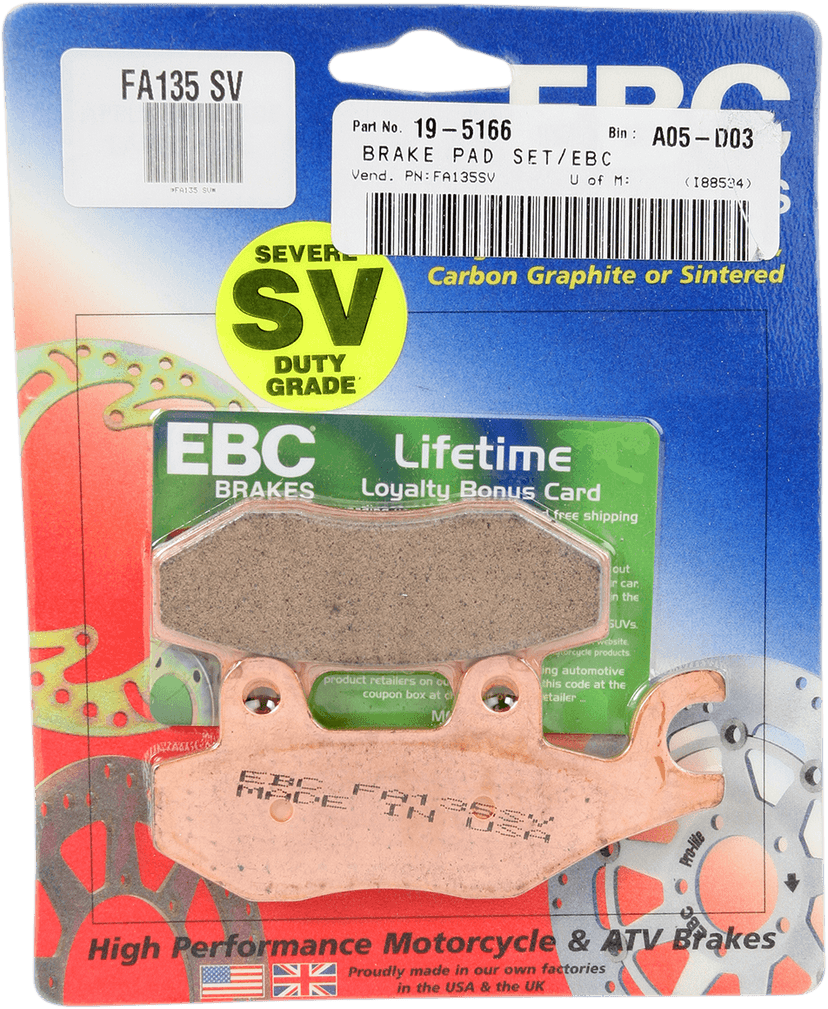 EBC FA135SV SV Severe Duty Brake Pads — image 2 of 2
