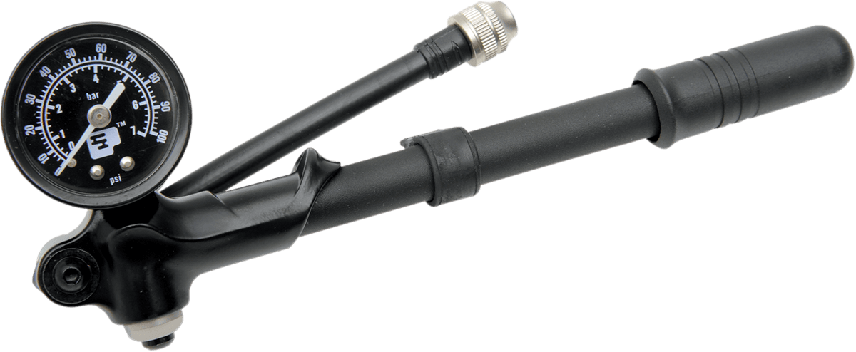 PROGRESSIVE SUSPENSION GP-0-100 Gauge Pump - Air Shocks/Forks - Mini - 0-100 psi