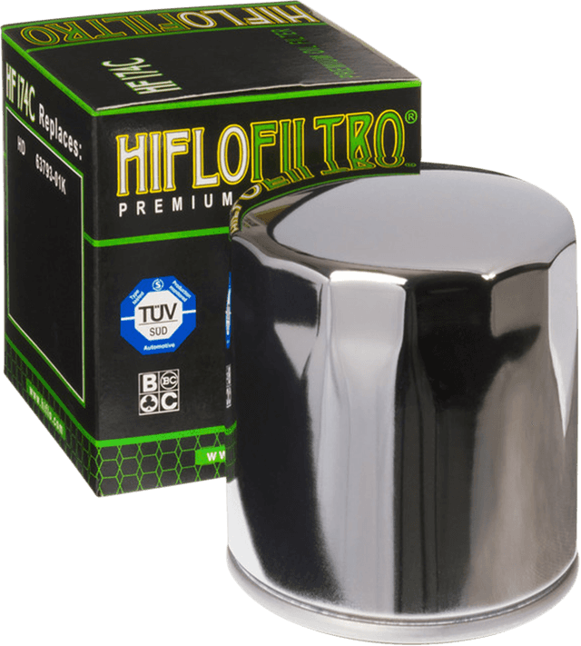 HIFLOFILTRO HF174C Oil Filter - Chrome