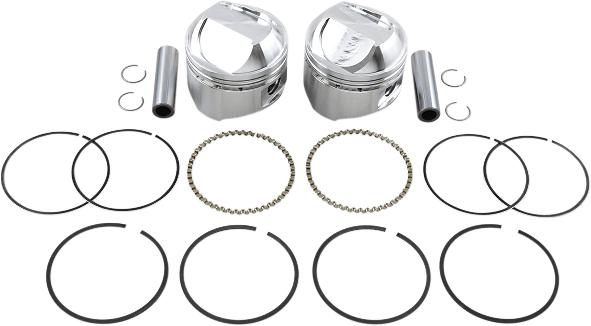 WISECO K1623 Piston Kit - Standard - High Compression - Big Twin 1340 cc 80"