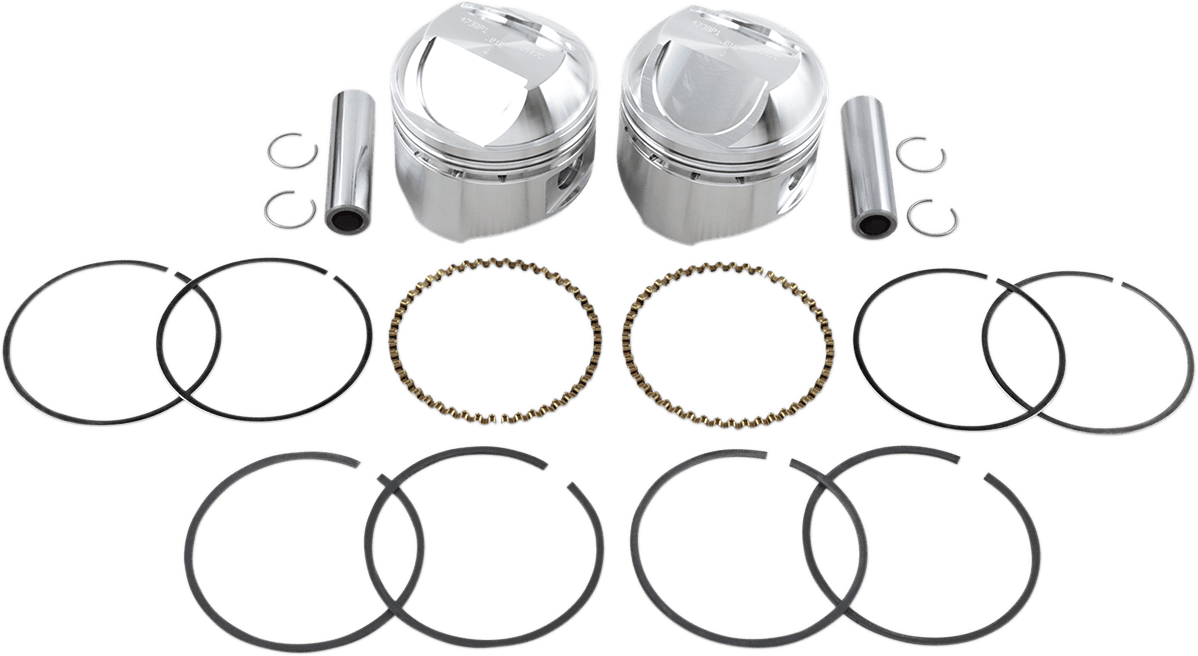 WISECO K1624 Piston Kit - +0.010" - High Compression - Big Twin 1340 cc 80"