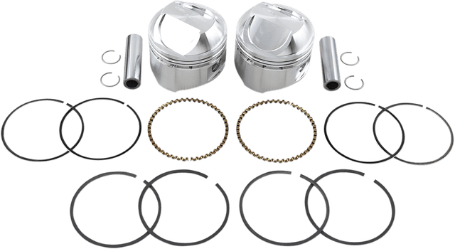 WISECO K1624 Piston Kit - +0.010" - High Compression - Big Twin 1340 cc 80"