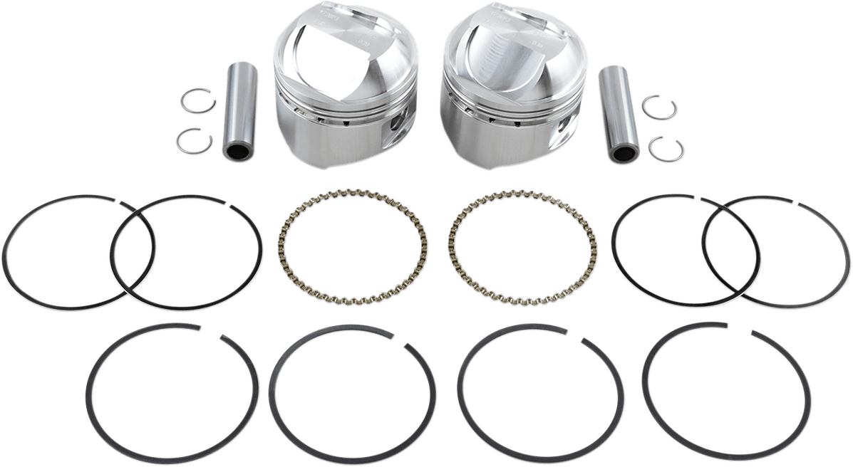 WISECO K1626 Piston Kit - +0.030" - High Compression - Big Twin 1340 cc 80"