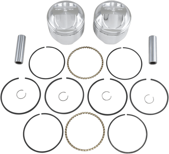 WISECO K1627 Piston Kit - +0.040" - High Compression - Big Twin 1340 cc 80"