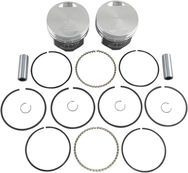 WISECO K1642 Piston Kit - +0.020" - Evolution Big Twin 1340 cc