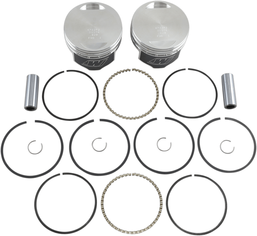 WISECO K1642 Piston Kit - +0.020" - Evolution Big Twin 1340 cc