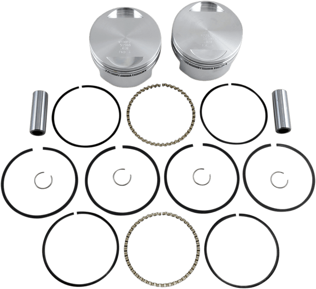 WISECO K1662 Piston Kit - +0.020" - XL 1200 | Buell with OEM 1200 Heads