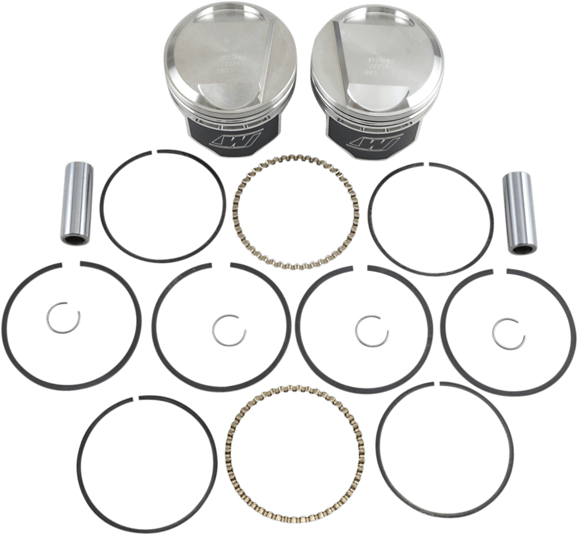 WISECO K1675 Piston Kit - +0.005" - Evolution Big Twin 1340 cc